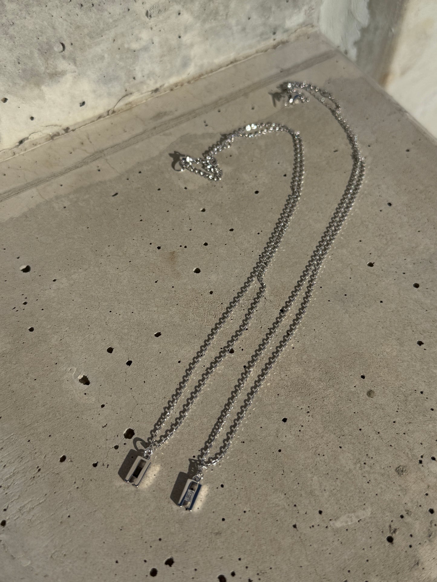 Micro Signature Necklace in Black