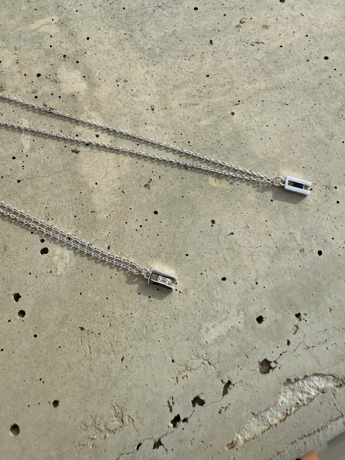 Micro Signature Necklace in Black