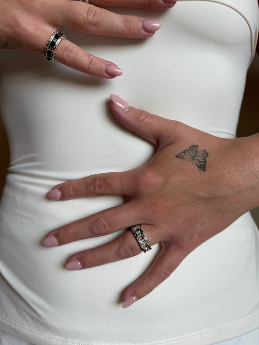 Legacy Tread Ring in White
