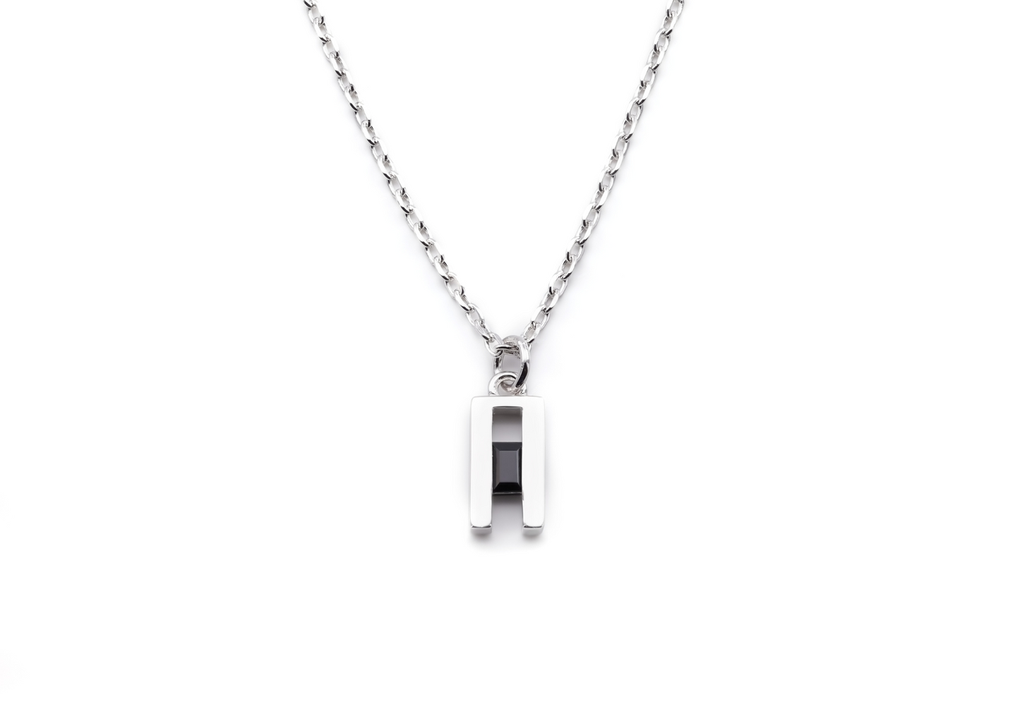 Micro Signature Necklace in Black